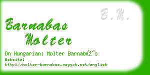 barnabas molter business card